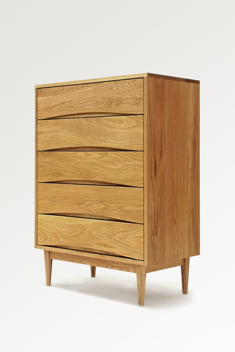 urbanworks mid-century modern oak chest